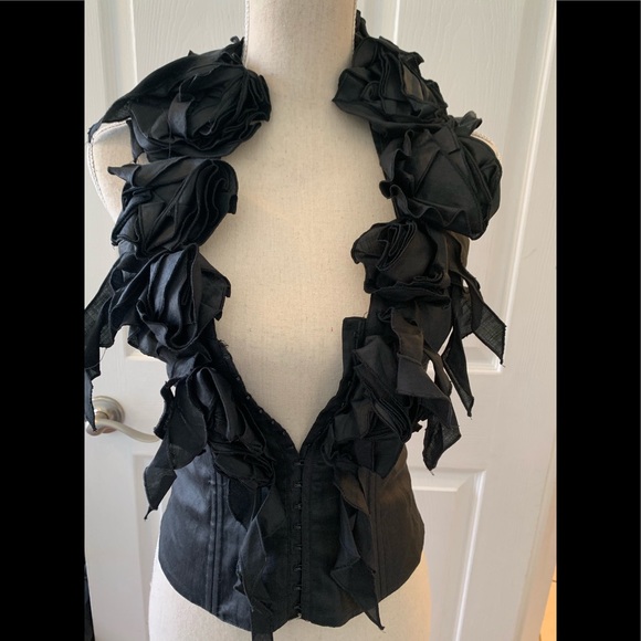 🖤ANNE FONTAINE CORSET BONE HALTER TOP🖤 - Picture 1 of 5
